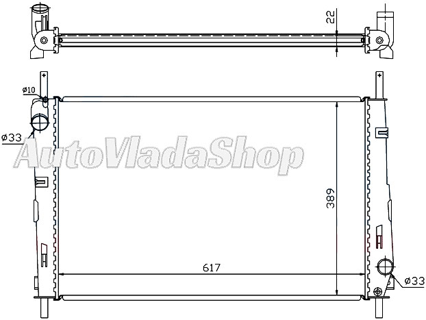 HLADNJAK MOTORA 1.8/2.0 BENZIN (MAN/AUTO) (+AC) (62x40.5)