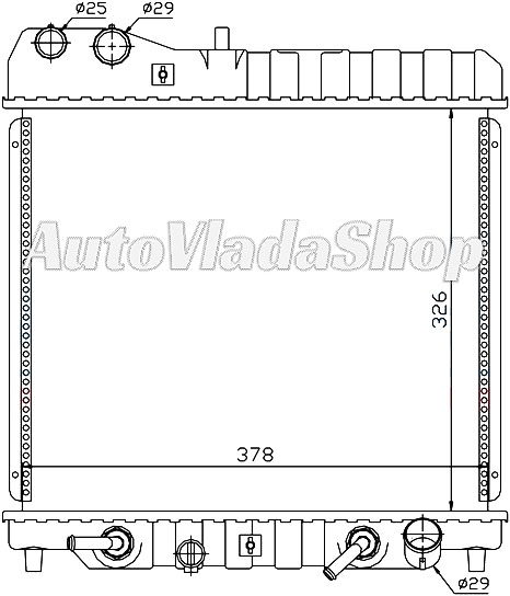 HLADNJAK MOTORA 1.3i 8V (AUTO) (32.5x37.6x25)