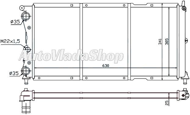 HLADNJAK MOTORA 1.7 D-TD (-AC) (63x30.4x24)