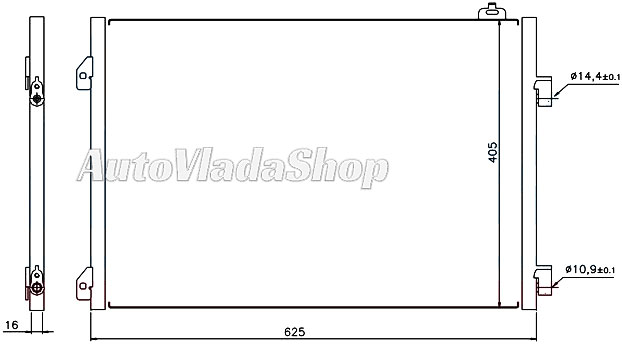 HLADNJAK KLIME 1.5 DCi (58.5x40.5) 03-