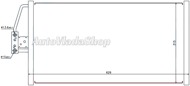 HLADNJAK KLIME 2.0/2.5/3.0 DIZEL (628x315x16)