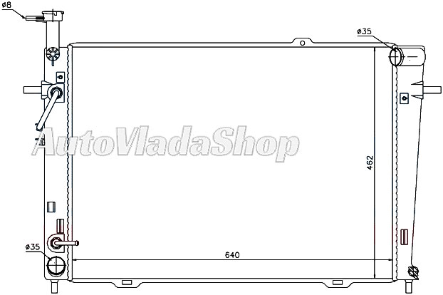 HLADNJAK MOTORA 2.0/2.7I 24V (AUTO) (+/-AC) (64x46.2)