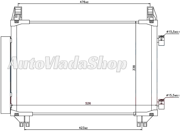 HLADNJAK KLIME 1.0 12V 1.3 VVTi BENZIN (515x325x16) FRANCUSKA