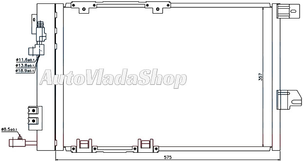 HLADNJAK KLIME KOMPLET (MAN/AUTO) -02 (54x38.2x1.6) (CREVO - FILTER ISTA STRANA)