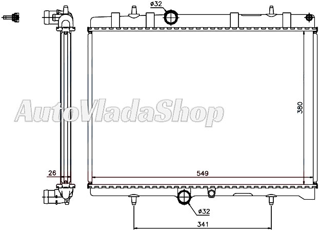 HLADNJAK MOTORA BENZIN/DIZEL (38x55x2.6)