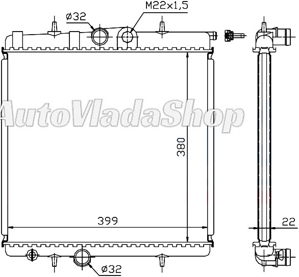 HLADNJAK MOTORA 1.1/1.6 8V (-AC) (38x41.5)