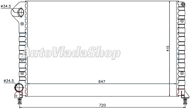 HLADNJAK MOTORA 1.2 1.6i 1.9D JTD (-AC) (647x415x35)