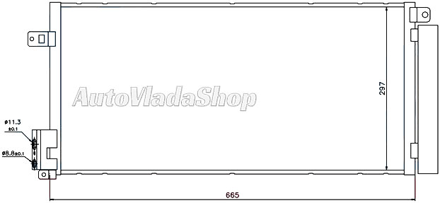 HLADNJAK KLIME BENZIN/DIZEL (62.7x29.5)