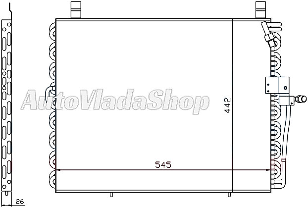 HLADNJAK KLIME MERCEDES 124  20-23-26-30-20D-20TD-25D-