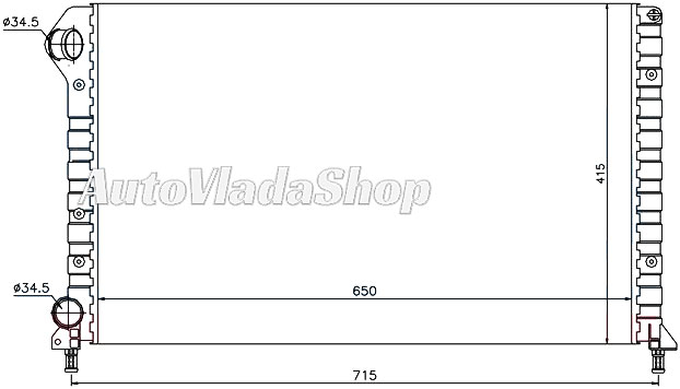 HLADNJAK MOTORA 1.4 8V 1.6 16V 1.9D (+AC) (65x40)