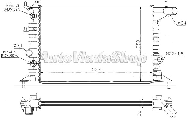 HLADNJAK OPEL VECTRA B 16-18-20  AUT