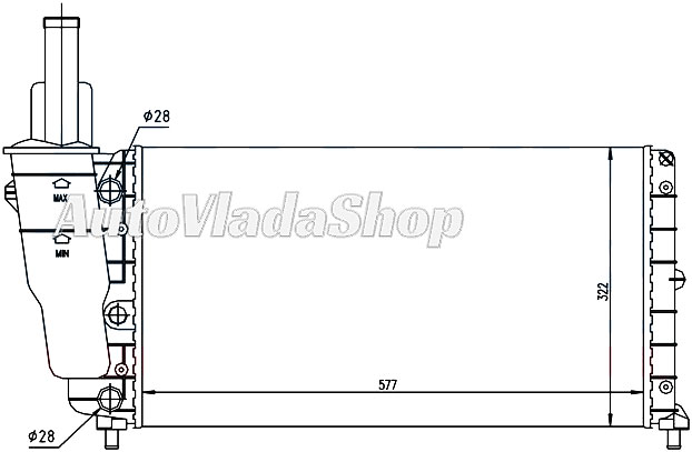 HLADNJAK MOTORA 1.2CC (75) (577x322x23)