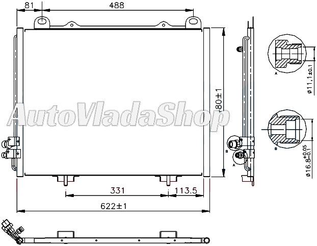 HLADNJAK KLIME ZA SVE MODELE BENZIN/DIZEL (57x48x2.0)