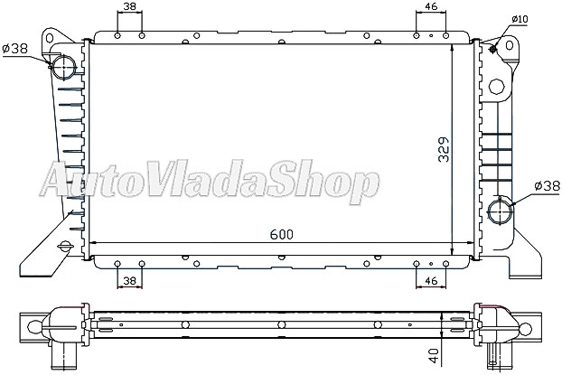 HLADNJAK MOTORA 2.5 D (-AC) (60x33)