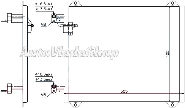 HLADNJAK KLIME BENZIN/DIZEL (47x41x16)