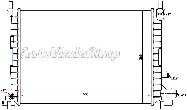 HLADNJAK MOTORA 1.0/1.3CC (+AC) (50x36)