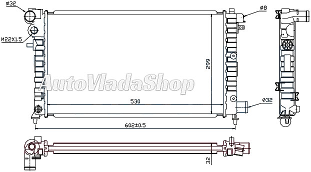 HLADNJAK MOTORA 1.5 DIZEL (53x29.7)