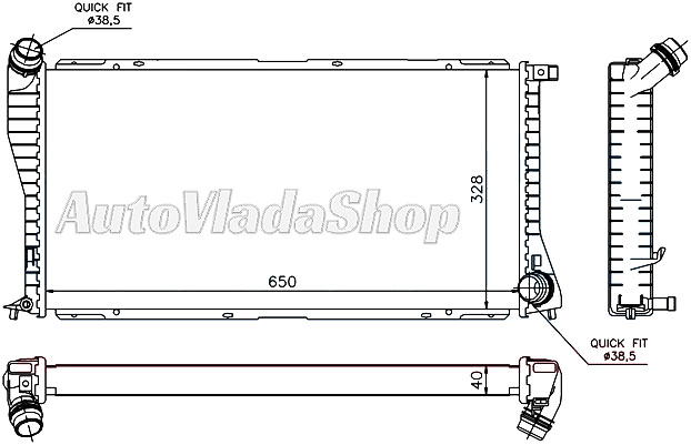 HLADNJAK BMW 5 520D-525D-530D AC+/-