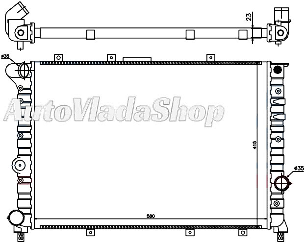 HLADNJAK MOTORA 1.9 JTD 2.4 JTD (58x39.5x24)