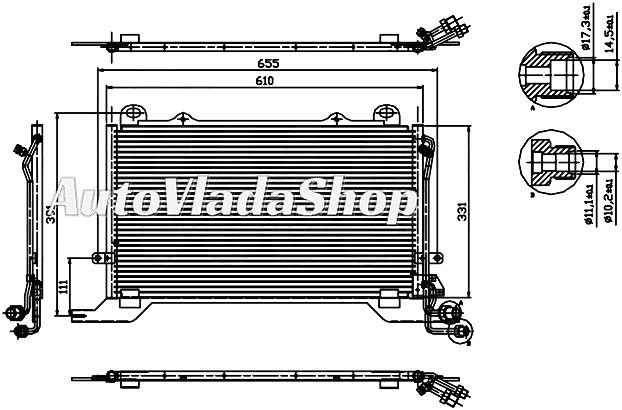 HLADNJAK KLIME MERCEDES 210  25TD-30TD