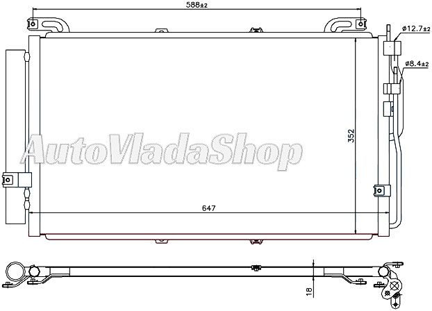 HLADNJAK KLIME 1.6/1.8 16V (59.3x35)
