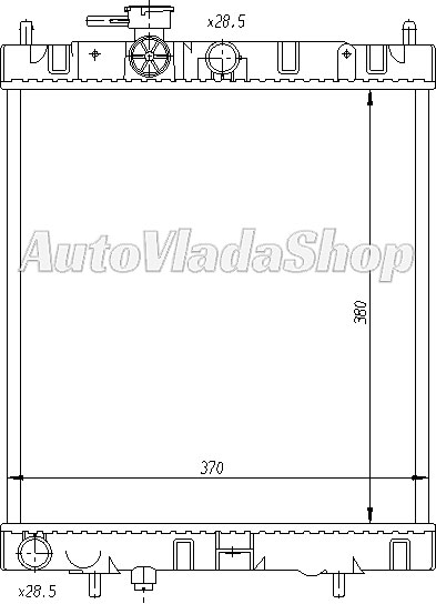 HLADNJAK MOTORA 1.0/1.3/1.4CC 16V (+/-AC) (38x36.8)