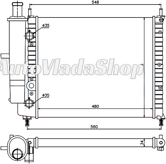 HLADNJAK FIAT BRAVO I 16