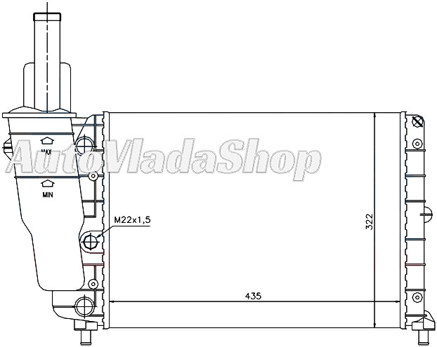HLADNJAK MOTORA 1.1 8V (43.5x32.2)
