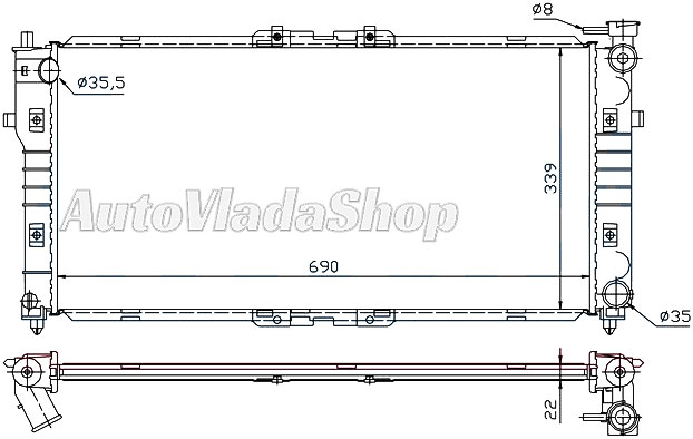 HLADNJAK MAZDA 626 GE 18-20 AC+/-