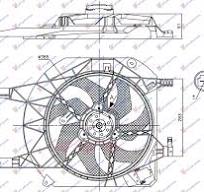 VENTILATOR KOMPLET (BENZIN/DIZEL) (+AC)